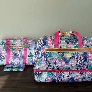 Lilly Pulitzer Colorful Travel Bags Set